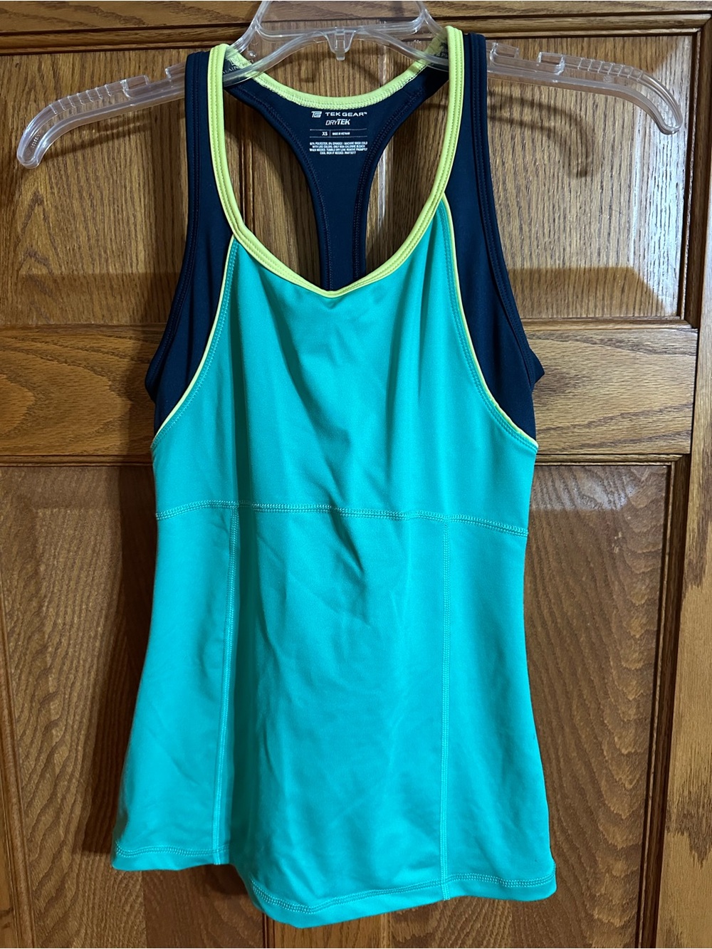 tek gear Teal Athletic Tank with Navy Back & Lime Trim